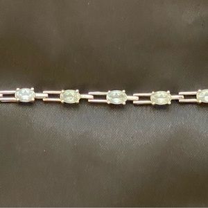 925 silver and blue topaz tennis bracelet